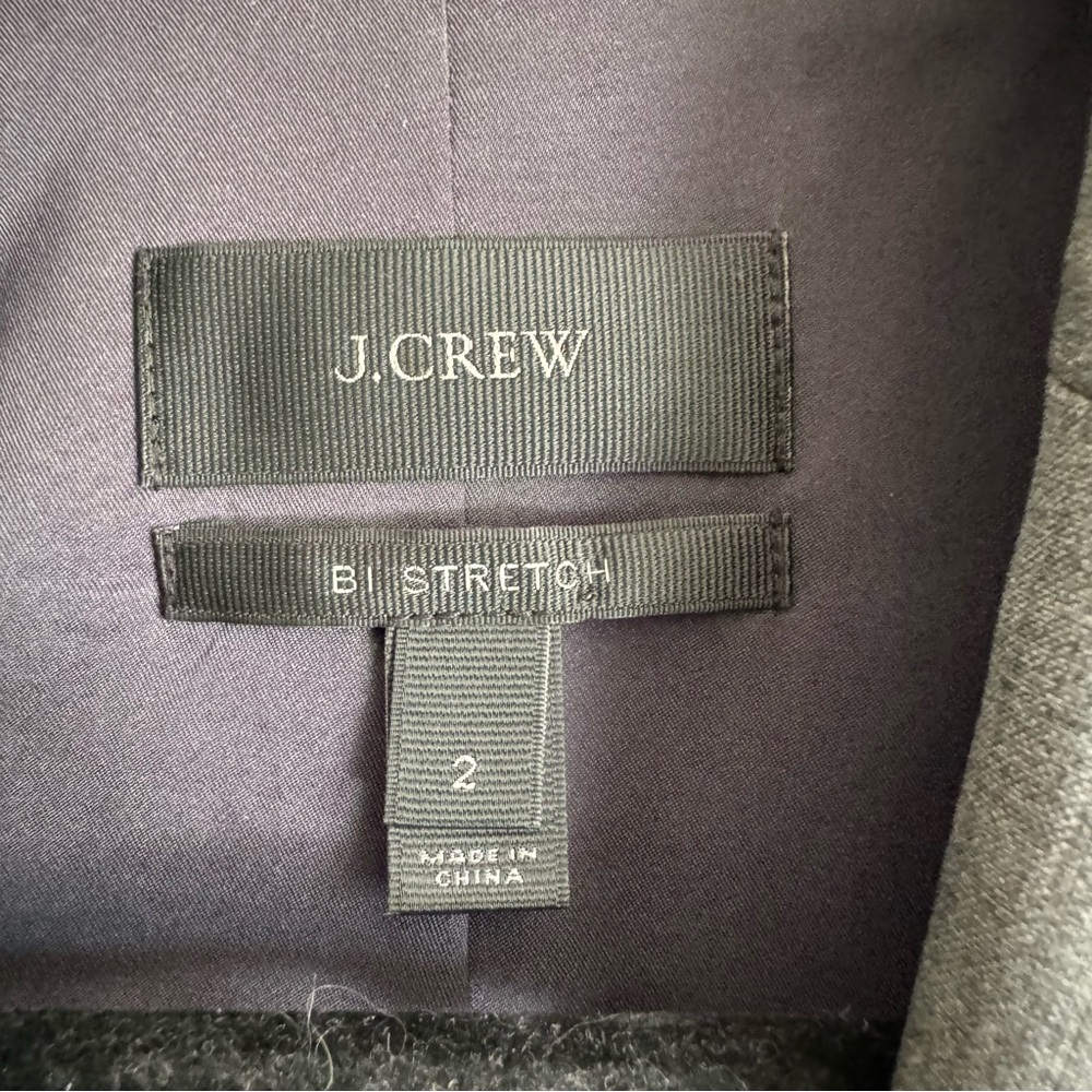 J CREW Campbell blazer gray wool Tollegno 1900 made in Italy Bi-Stretch Size 2 - Picture 12 of 12